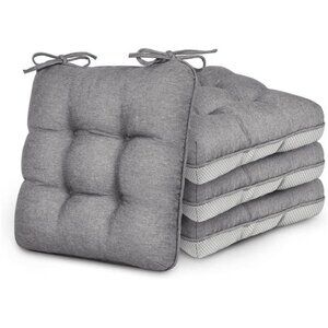 Memory Foam Chair Cushions Set of 4 Non Slip Seat Pads Dining Kitchen Office Pat